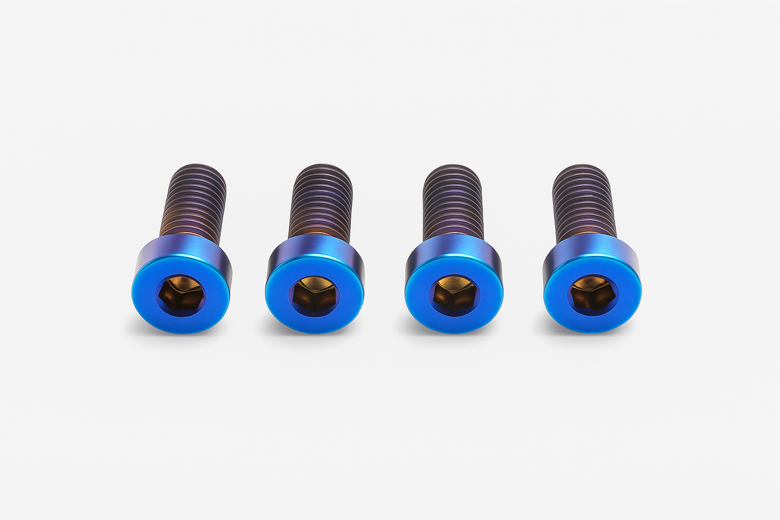 Titanium Seat/ Subframe Bolts - Surron LBS LBX, Segway (Set of 4, Burnt Blue)